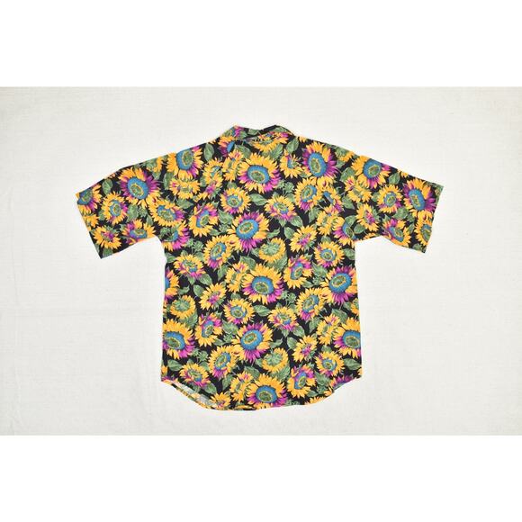 Woolrich Floral Sunflower Button Down Shirt Women's Regular Size M Vintage - Picture 4 of 8